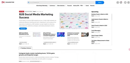 eMarketer Pro 数字营销数据平台一个月会员订阅（含 eStat Database）