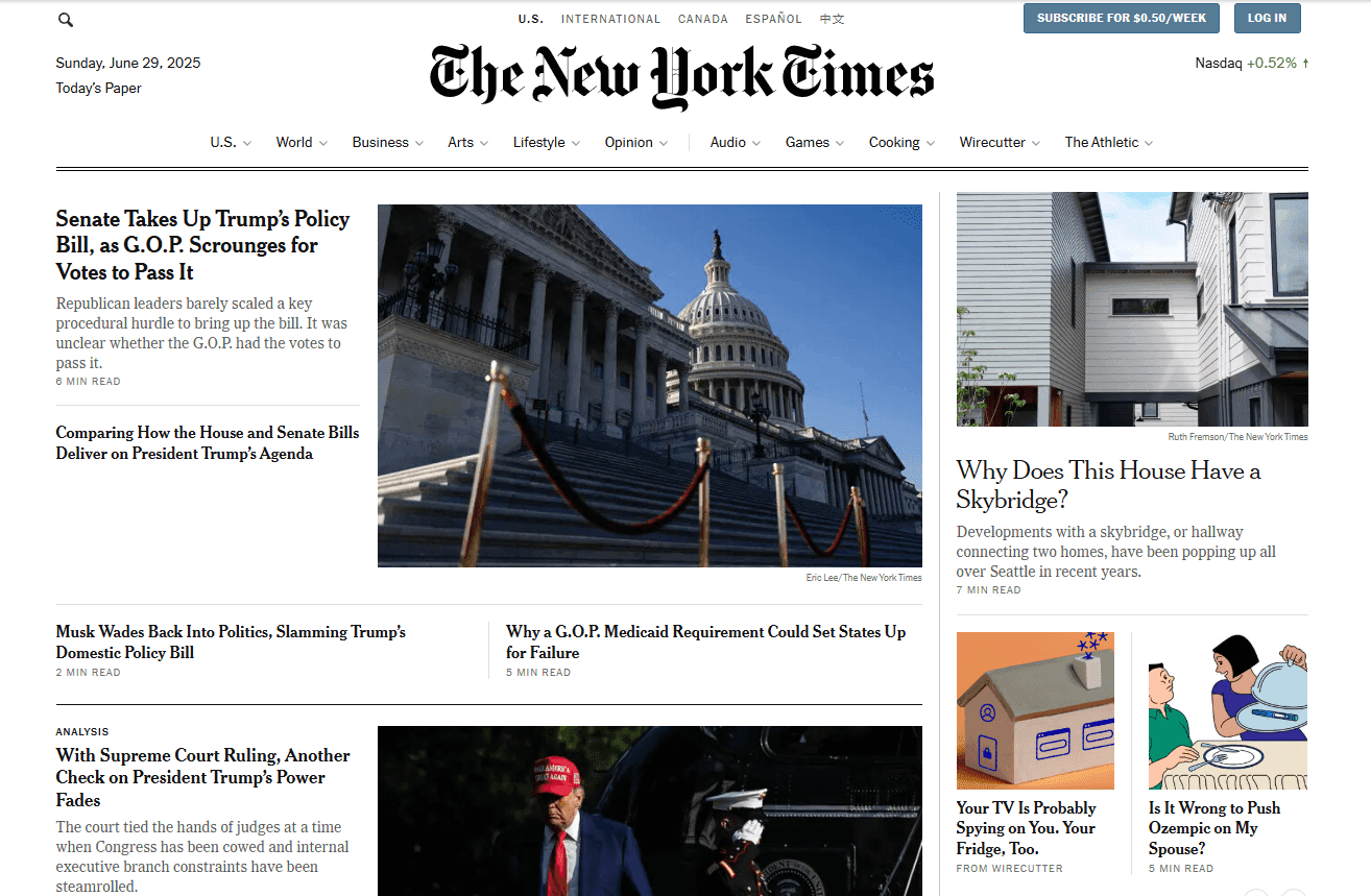纽约时报 NYT - 三更订阅库订阅服务