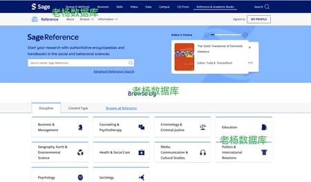 SAGE Reference Online SAGE参考工具书在线数据库永久会员订阅