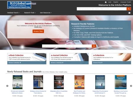 IGI Global 学术出版数据库永久会员订阅