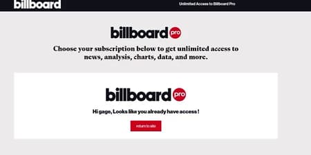 Billboard Pro 音乐产业专业版永久会员订阅