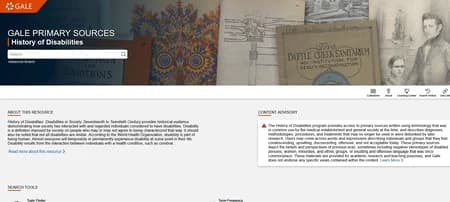 History of Disabilities 残障历史研究数据库 Gale 永久会员订阅